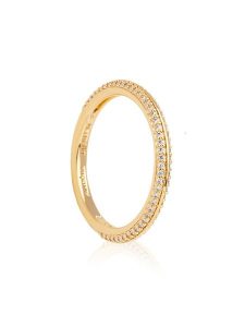 Pandora Pozłacany pierścionek z cyrkoniami rozmiar: 56. Żółte pierścionki Pandora, z cyrkonią, pozłacane. Za 252,99 zł.