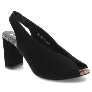 Czarne Sandały Karino Damskie Modne Buty Damskie. Czarne sandały Karino, bez wzorów, bez obcasa, na obcasie, bez zapięcia. Za 189,00 zł.
