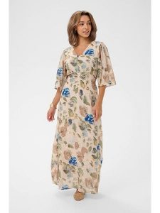 Cream Sukienka w kolorze beżowym rozmiar: 34. Brązowe sukienki Cream, bez wzorów, bez kołnierzyka, bez ramiączek, maxi. Za 229,95 zł.