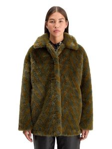 Scotch & Soda Kurtka pluszowa w kolorze ciemnozielonym rozmiar: M. Zielone kurtki Scotch & Soda, m, bez wzorów, bez kaptura. Za 373,35 zł.
