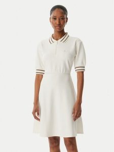 Armani Exchange Sukienka codzienna XW001739 AF13401 U1003 Kremowy Regular Fit. Białe sukienki Armani Exchange, na co dzień, l, bez wzorów, z syntetyku, bez kołnierzyka, bez ramiączek, proste. Za 689,99 zł.