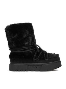 DeeZee Śniegowce HX24020-1 Czarny. Czarne buty zimowe DeeZee, z materiału, bez obcasa, bez zapięcia. Za 199,99 zł.