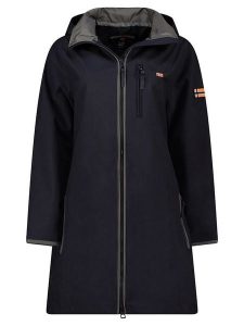 Geographical Norway Parka "Bady" w kolorze granatowym rozmiar: S. Niebieskie płaszcze Geographical Norway, s, z aplikacjami, bez kaptura. Za 232,78 zł.