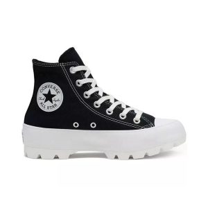 Buty sportowe Casual Damskie Converse All Star Lugged Czarny. Czarne trampki Converse, bez wzorów, bez zapięcia. W wyprzedaży za 348,90 zł.