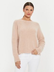 Kontatto Sweter 3M0229 Beżowy Relaxed Fit. Brązowe swetry klasyczne Kontatto, m, z syntetyku, bez kołnierzyka. Za 249,99 zł.