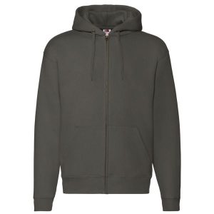 Kurtka Z Kapturem Premium Dla Dorosłych Unisex. Brązowe kurtki FRUIT OF THE LOOM, m, bez wzorów, z kapturem. Za 167,99 zł.