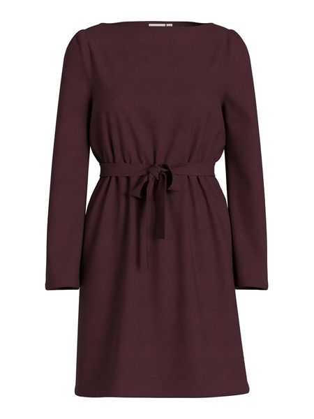 Vila Sukienka "Vileinas" w kolorze bordowym rozmiar: S. Czerwone sukienki Vila, s, bez wzorów, bez kołnierzyka, bez ramiączek, midi. Za 82,83 zł.