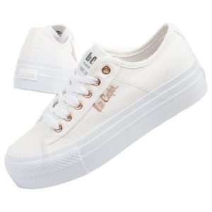 Buty Lee Cooper LCW-24-31-2725L białe. Białe trampki bez wzorów, z gumy, bez zapięcia. Za 255,37 zł.