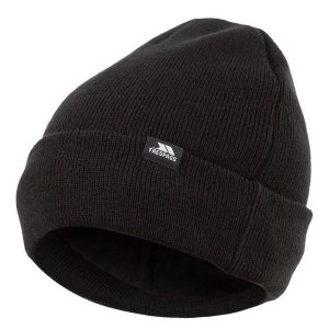 Czapka Unisex Dla Dorosłych Littlebrook Beanie. Czarne czapki Trespass, bez wzorów, sportowe. Za 61,99 zł.