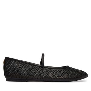 Baleriny LAUREN RALPH LAUREN. Czarne balerinki Lauren Ralph Lauren, bez wzorów, bez obcasa, bez zapięcia. Za 492,99 zł.