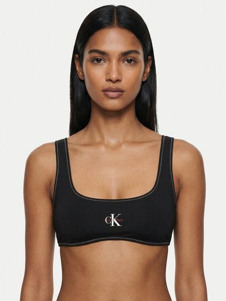 Calvin Klein Swimwear Góra od bikini LV00Q61100 Czarny. Czarne bikini Calvin Klein Swimwear, bez wzorów, z syntetyku. Za 229,99 zł.