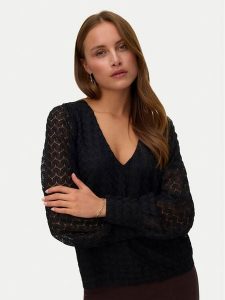 Vero Moda Bluzka Vmbecca 10336137 Czarny Regular Fit. Czarne bluzki Vero Moda, xs, bez wzorów, z syntetyku, bez kołnierzyka, bez ramiączek. Za 119,99 zł.