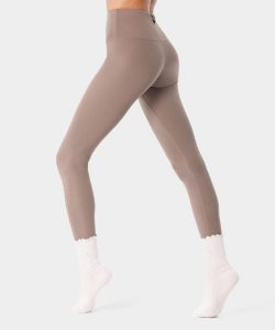 Legginsy crossback na pilates dla kobiet Carpatree Balletcore. Szare legginsy Carpatree, bez wzorów, z dzianiny, z podwyższonym stanem. Za 175,99 zł.