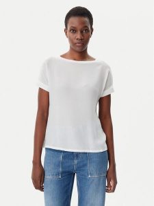 MAX&Co. T-Shirt Eiffel1 2518941034200 Écru Regular Fit. T-shirty MAX&Co., xs, bez wzorów, z jedwabiu, bez kołnierzyka, bez ramiączek. Za 299,99 zł.