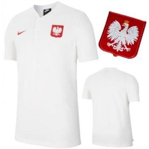 Koszulka Polski Nike Polo Slam Koszulka Kibica Polska. Białe bluzki Nike, s, bez wzorów, sportowe, bez kołnierzyka, bez ramiączek. Za 166,50 zł.