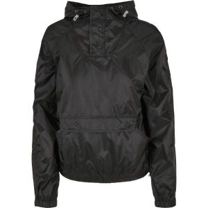 Damska kurtka wodoodporna Urban Classics light pull over. Czarne kurtki Urban Classics, bez wzorów, bez kaptura. Za 229,00 zł.
