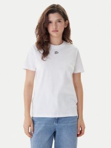 KARL LAGERFELD T-Shirt B1W17091 Biały Regular Fit. Białe t-shirty KARL LAGERFELD, l, bez wzorów, z bawełny, bez kołnierzyka, bez ramiączek. Za 272,99 zł.