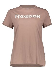 Reebok Koszulka w kolorze jasnobrązowym rozmiar: M. Brązowe bluzki Reebok, m, bez wzorów, z bawełny, bez kołnierzyka, bez ramiączek. Za 57,06 zł.