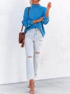 LA Angels Sweter w kolorze niebieskim rozmiar: L. Niebieskie swetry oversize LA Angels, l, bez wzorów, bez ramiączek. Za 169,45 zł.