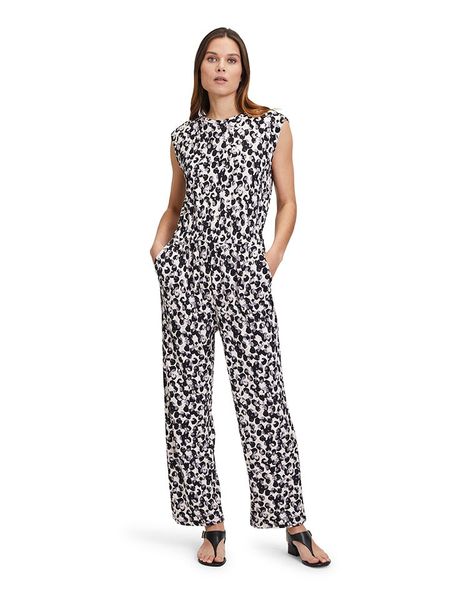 BETTY & CO Kombinezon w kolorze biało-czarnym rozmiar: 42. Białe kombinezony Betty & Co, bez wzorów, bez kołnierzyka, bez ramiączek. Za 65,85 zł.