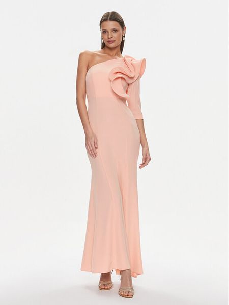 Rinascimento Sukienka wieczorowa CFC0117459003 Różowy Regular Fit. Czerwone kombinezony Rinascimento, xl, bez wzorów, z syntetyku, wizytowe, bez kołnierzyka, bez ramiączek. Za 509,99 zł.