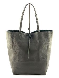 Marlon Skórzany shopper bag w kolorze antracytowym - 37 x 40 x 12 cm rozmiar: onesize. Czarne shopper bag Marlon, bez wzorów, z materiału, na ramię, bez dodatków. Za 232,78 zł.