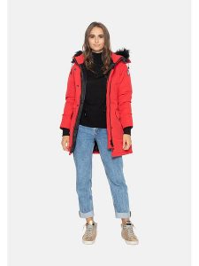 Northwood Parka "Alex" w kolorze czerwonym rozmiar: M. Czerwone płaszcze Northwood, m, z aplikacjami, bez kaptura. Za 252,34 zł.