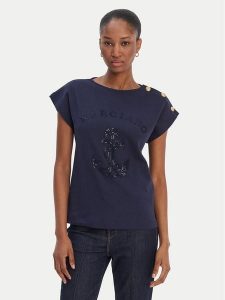 Marciano Guess T-Shirt 6RGI03 6362A Granatowy Regular Fit. Niebieskie t-shirty Marciano Guess, m, z aplikacjami, z bawełny, bez kołnierzyka, bez ramiączek. Za 289,99 zł.