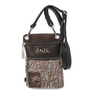Brązowa Damska Torebka Na Telefon/Dokumenty Anekke. Brązowe shopper bag Anekke, bez wzorów, z nadrukiem, bez dodatków. Za 169,00 zł.