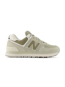 New Balance Skórzane sneakersy "574" w kolorze zielonym rozmiar: 37. Zielone trampki New Balance, bez wzorów, z materiału, bez zapięcia. Za 320,47 zł.
