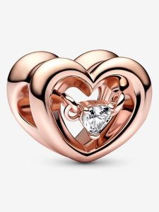 Pandora Pozłacany charms z cyrkoniami rozmiar: onesize. Czerwone zawieszki Pandora, z cyrkonią, metalowe. Za 279,45 zł.