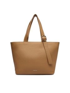 Lasocki Torebka C-LSK-L-012-08 Beżowy. Brązowe shopper bag Lasocki, bez wzorów, z materiału, bez dodatków. Za 199,99 zł.
