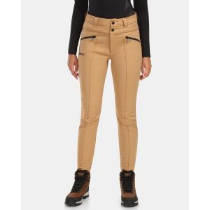 Spodnie softshell damskie Kilpi MAURA-W. Brązowe spodnie sportowe Kilpi, na zimę, bez wzorów, z softshellu, narciarskie. Za 469,05 zł.