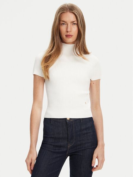 Guess Sweter W5YR04 Z0040 Biały Regular Fit. Białe swetry klasyczne Guess, xl, z syntetyku, bez kołnierzyka. Za 179,99 zł.