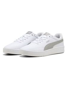 Puma Skórzane sneakersy "Court Classic" w kolorze biało-szarym rozmiar: 44,5. Białe trampki Puma, bez wzorów, bez zapięcia. Za 104,89 zł.