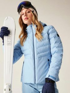 Dare 2b Kurtka narciarska "Gliding" w kolorze błękitnym rozmiar: 40. Niebieskie kurtki sportowe Dare 2b, m, bez wzorów, bez kaptura, narciarskie. Za 547,77 zł.