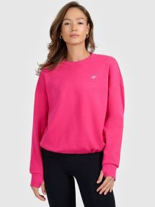 4F Bluza dresowa nierozpinana bez kaptura damska - różowa M. Czerwone bluzy 4f, m, bez wzorów, z dresówki, bez kaptura. Za 189,99 zł.