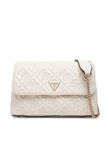 Guess Torebka 175733 Biały. Białe torebki klasyczne Guess, z aplikacjami, ze skóry, bez dodatków. Za 409,99 zł.