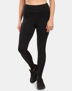 Damskie legginsy sportowe Kilpi ALEXO-W. Czarne legginsy Kilpi, bez wzorów, z materiału, z podwyższonym stanem, długie. Za 189,67 zł.