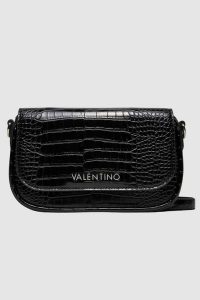 VALENTINO Czarna torebka Miramar Flap Bag. Czarne listonoszki Valentino by Mario Valentino, bez wzorów, małe, bez dodatków. W wyprzedaży za 419,99 zł.