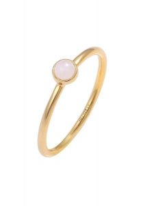 Elli Damski do łączenia Basic Minimal Stack z różowym kwarcem w pozłacanym srebrze 925 Sterling Silver Pierścionki 1 ct. Czerwone pierścionki Elli, z kwarcem, pozłacane. Za 283,99 zł.