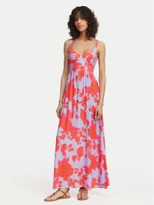 Maaji Sukienka letnia Lamary PT3024CLD001 Fioletowy Regular Fit. Fioletowe sukienki Maaji, na lato, l, bez wzorów, z wiskozy, bez kołnierzyka, bez ramiączek. Za 549,99 zł.