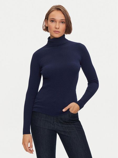 Kontatto Golf 3M0117 Granatowy Slim Fit. Niebieskie golfy Kontatto, bez wzorów, z syntetyku. Za 169,99 zł.