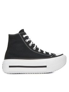 Converse Trampki Chuck Taylor All Star Lift Double Stack A12975C Czarny. Czarne trampki Converse, bez wzorów, z materiału, bez zapięcia. Za 319,99 zł.