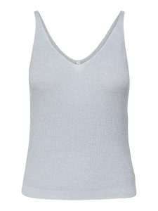 ONLY Top w kolorze błękitnym rozmiar: L. Niebieskie topy ONLY, l, bez wzorów, bez kołnierzyka, bez ramiączek. Za 78,66 zł.