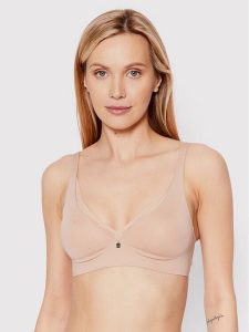 Triumph Biustonosz bezfiszbinowy True Shape Sensation 10207952 Beżowy. Brązowe biustonosze Triumph, bez wzorów, z syntetyku. Za 119,99 zł.