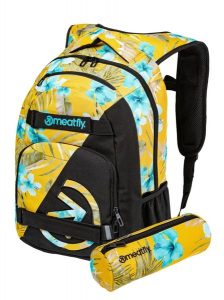Plecak na laptopa z elementami odblaskowymi – żółty Meatfly + piórnik. Żółte plecaki Meatfly. Za 237,99 zł.