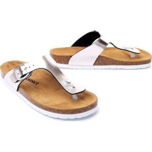 DR. BRINKMANN 701395-82 gold, klapki/japonki profilaktyczne damskie. Żółte klapki Dr. Brinkmann, bez wzorów, bez obcasa. Za 164,90 zł.