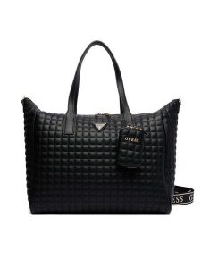 Guess Torba weekendowa Nadira TWQG84 24017 Czarny. Czarne torebki klasyczne Guess, z aplikacjami, ze skóry, bez dodatków. Za 579,99 zł.