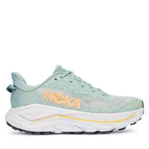 Buty do biegania Hoka. Niebieskie buty sportowe Hoka, bez wzorów, bez zapięcia, do biegania. Za 499,99 zł.